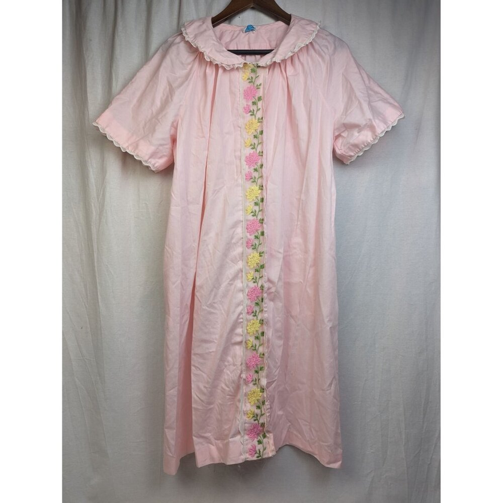 Millay Women's Floral Embroidered Lace Trim Cottagecore Nap Dress House Dress